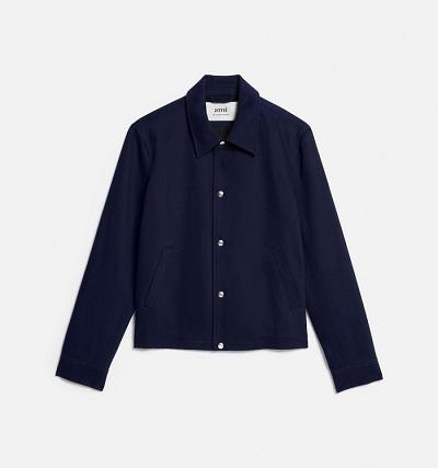 Geaca AMI PARIS Buttoned Bleumarin | ami_RO313