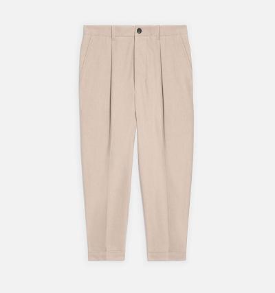 Pantaloni AMI PARIS Carrot Oversized Kaki | ami_RO442