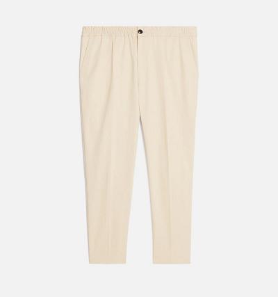 Pantaloni AMI PARIS Elasticated Talie Kaki | ami_RO379