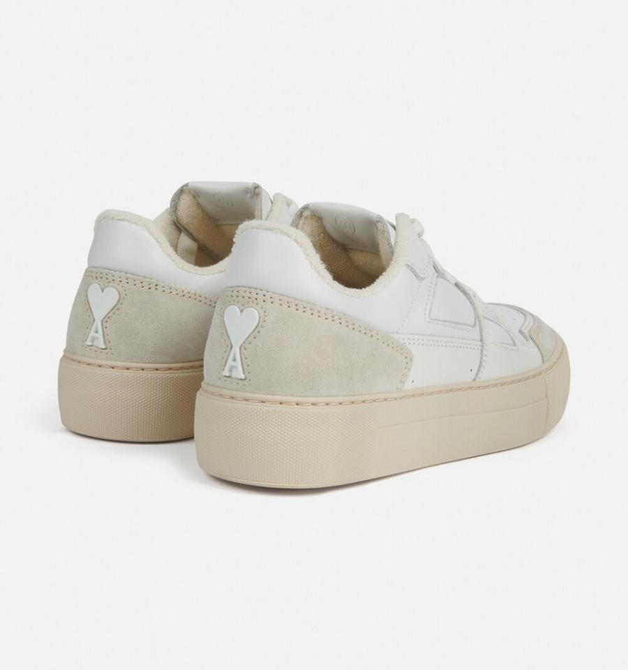 Adidași AMI PARIS Low Top Ami Arcade Albi | ami_RO309