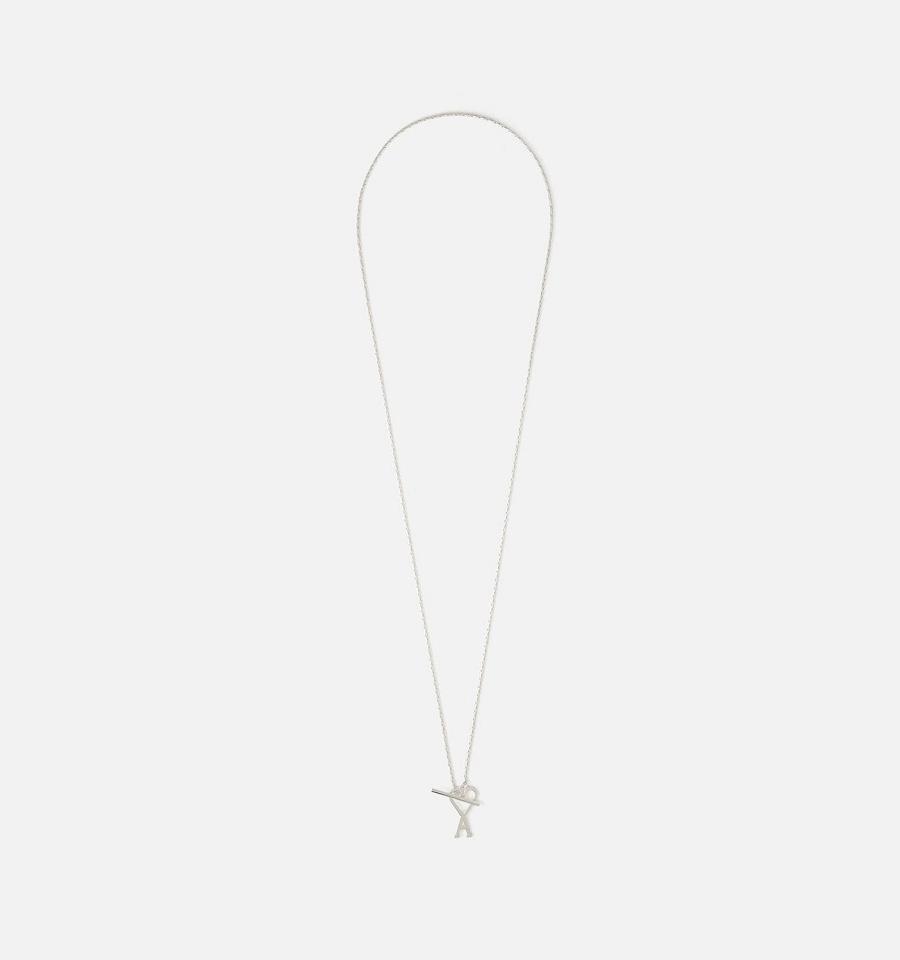 Bijuterii AMI PARIS Ami de Coeur Chain Necklace Argintii | ami_RO229