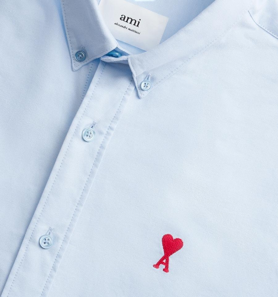 Camasa AMI PARIS Button-Down Ami De Coeur Albastri | ami_RO220