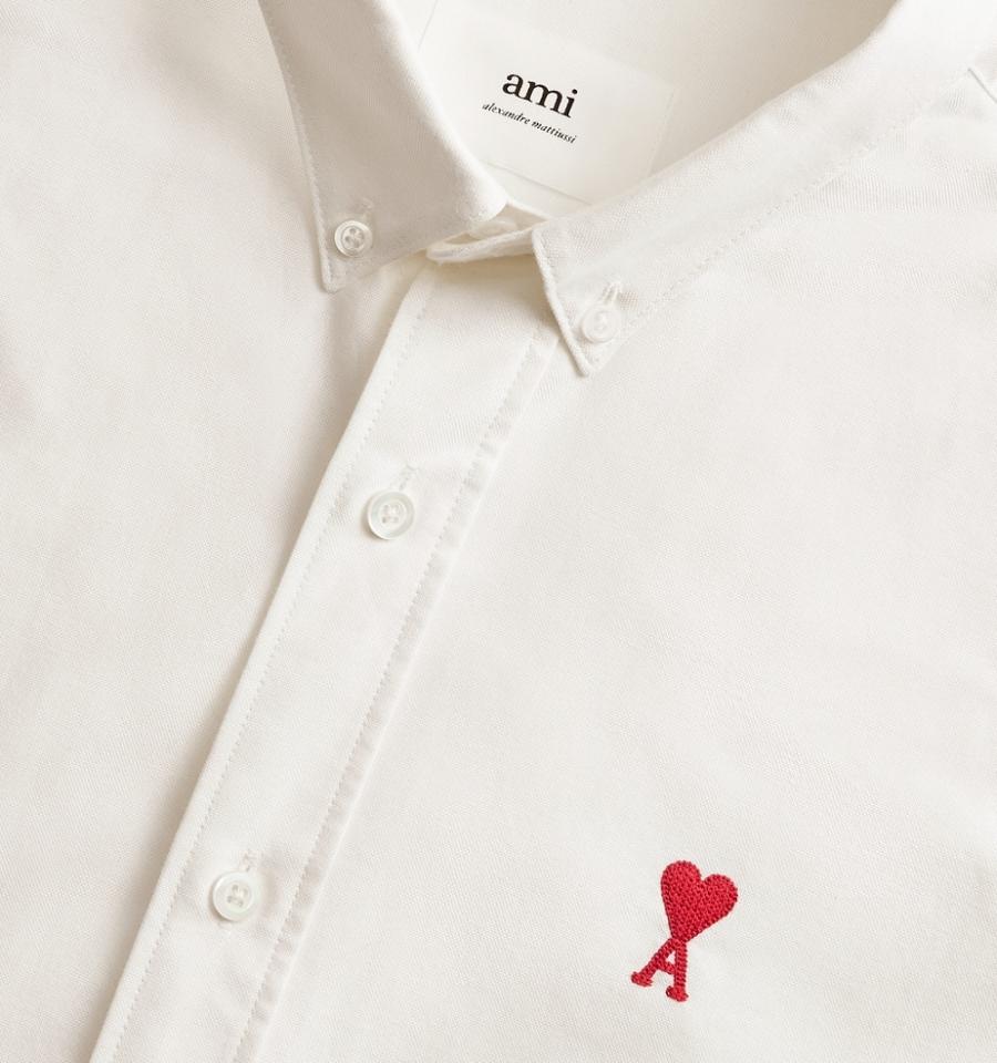 Camasa AMI PARIS Button-Down Ami De Coeur Bej | ami_RO370