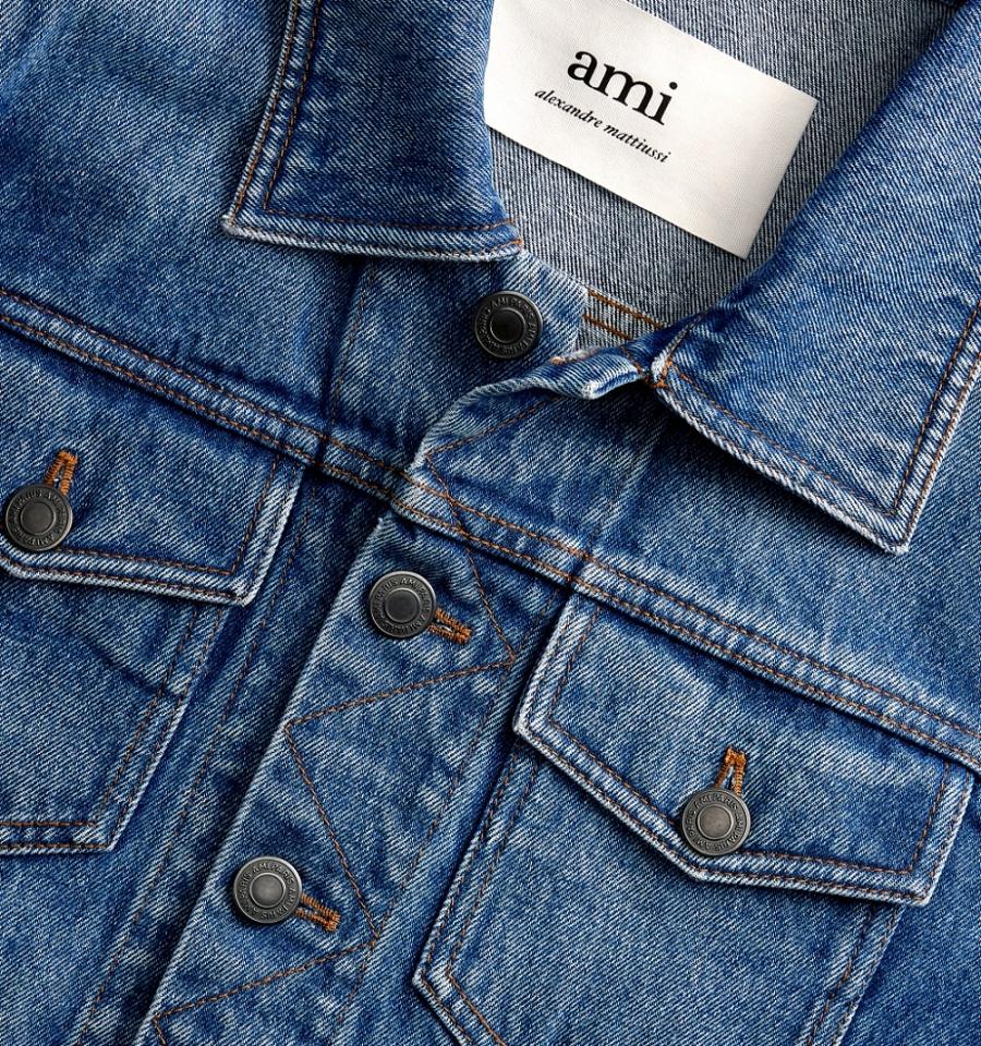 Denim AMI PARIS Trucker Albastri | ami_RO213