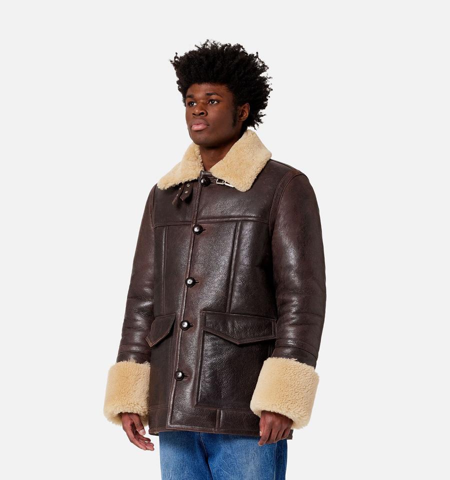 Geaca AMI PARIS Shearling Buttoned Maro | ami_RO160