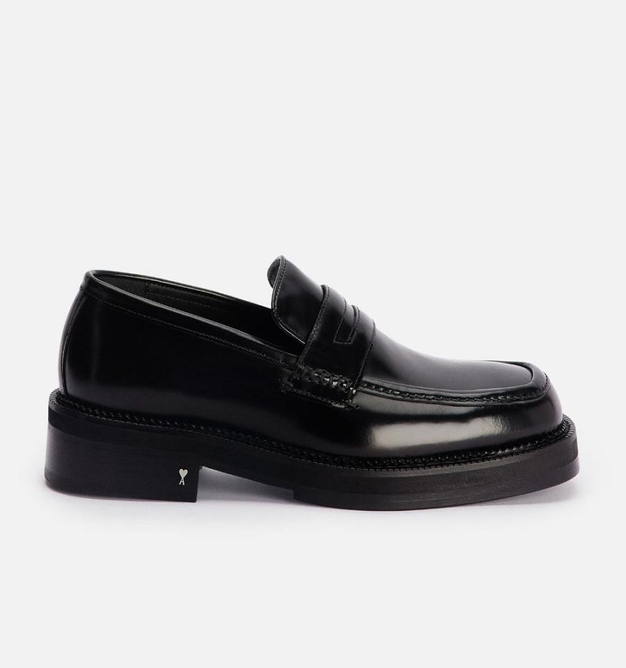 Loafers AMI PARIS Square Bombeu Negrii | ami_RO558