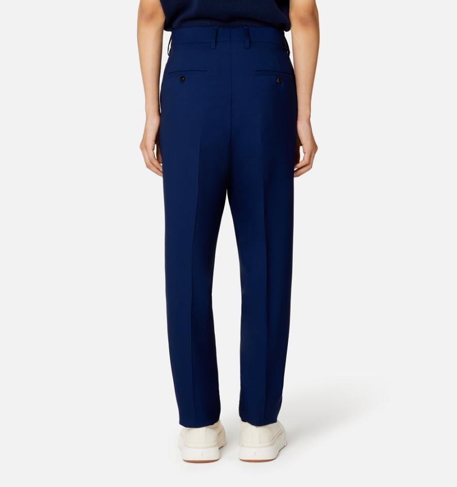 Pantaloni AMI PARIS Carott Fit Bleumarin | ami_RO195