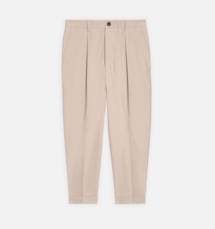 Pantaloni AMI PARIS Carrot Oversized Kaki | ami_RO442