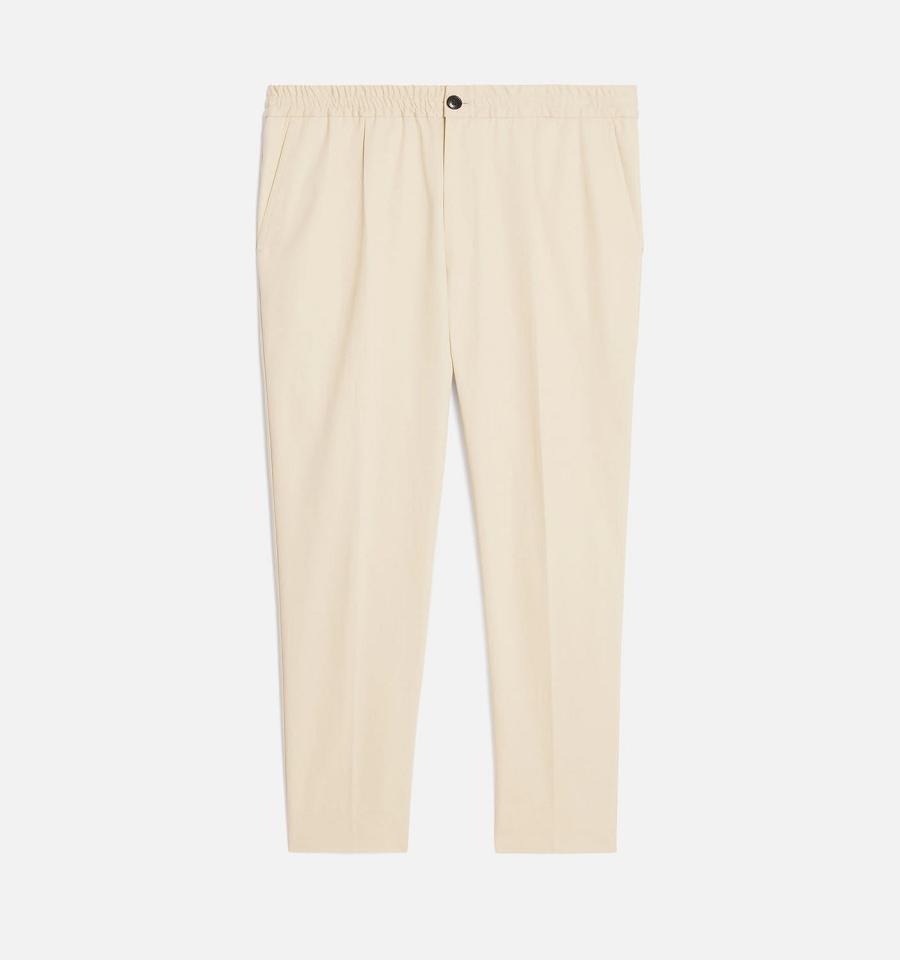 Pantaloni AMI PARIS Elasticated Talie Kaki | ami_RO379