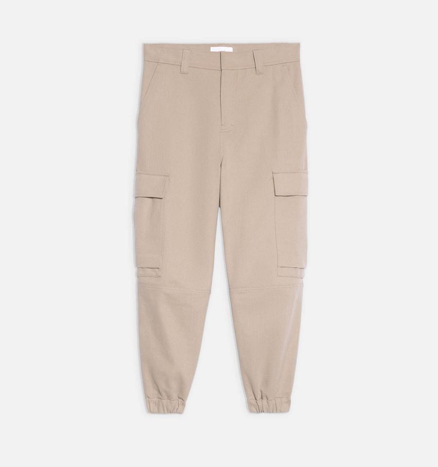 Pantaloni Cargo AMI PARIS With Elasticated Ankles Kaki | ami_RO283