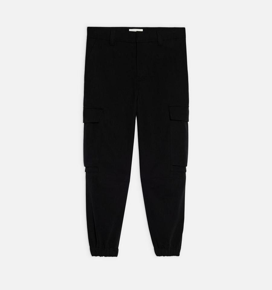 Pantaloni Cargo AMI PARIS With Elasticated Ankles Negrii | ami_RO461