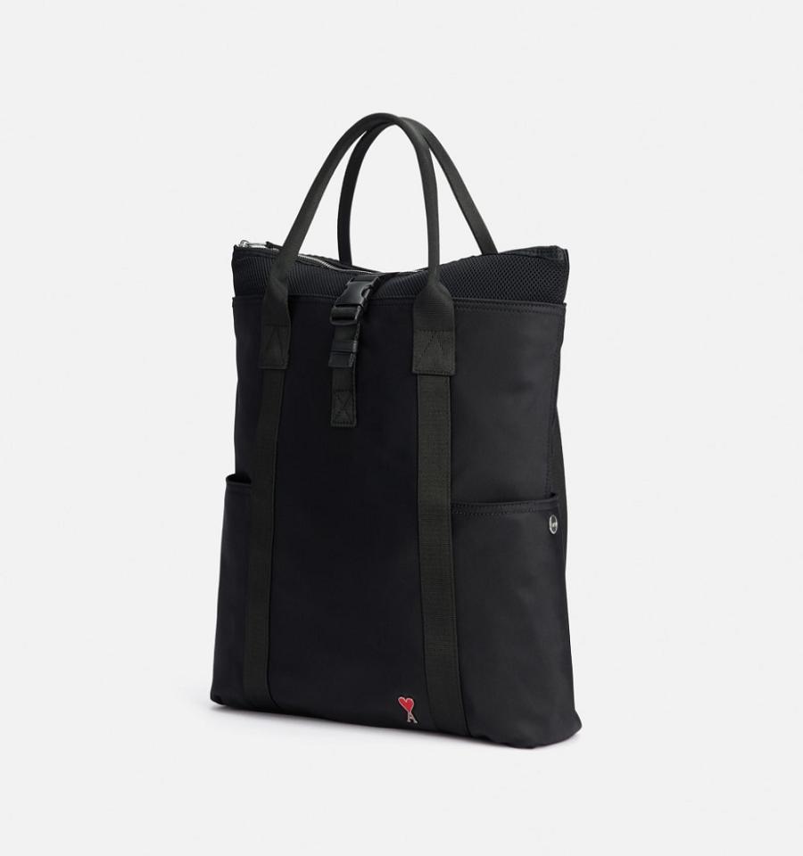 Rucsac AMI PARIS Ami de Coeur Hibrid Tote Negrii | ami_RO174